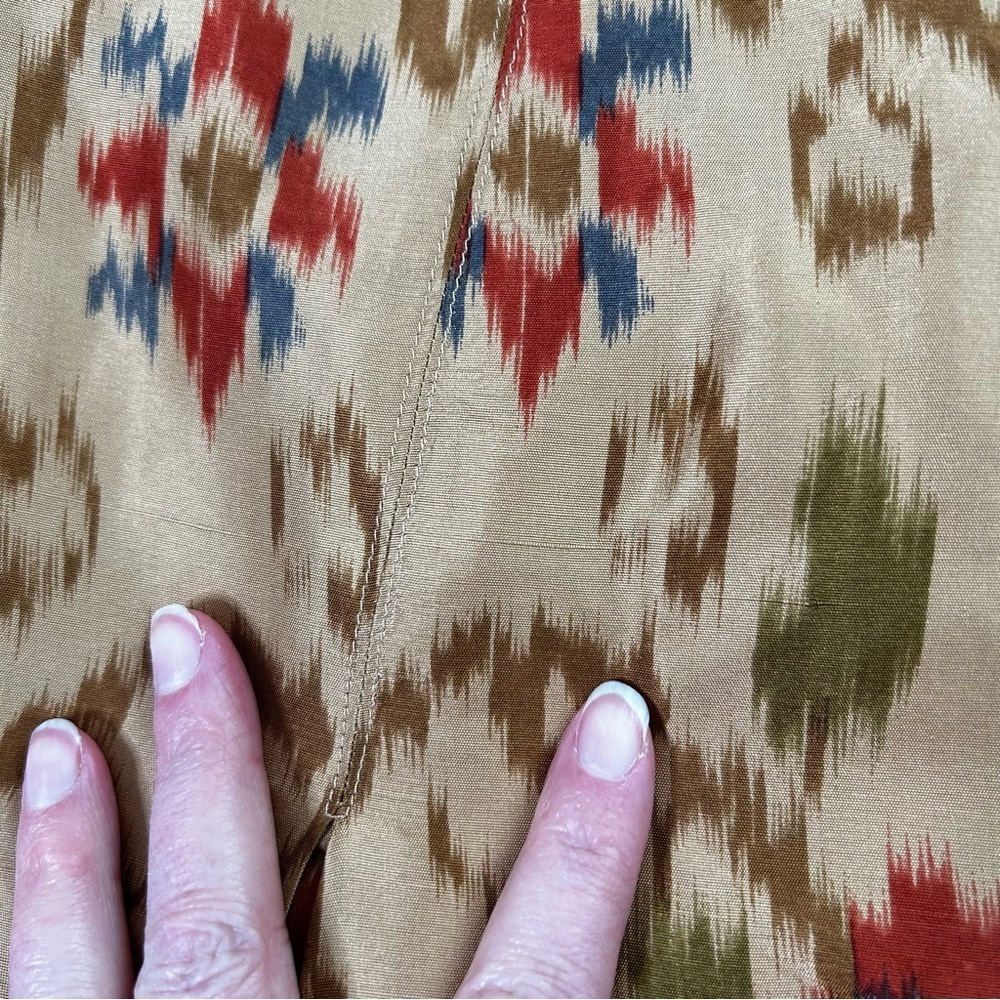 NWT J Jill Floral Ikat Silk A Line Skirt Size 8 Petite Spring Holiday Office - Picture 11 of 13